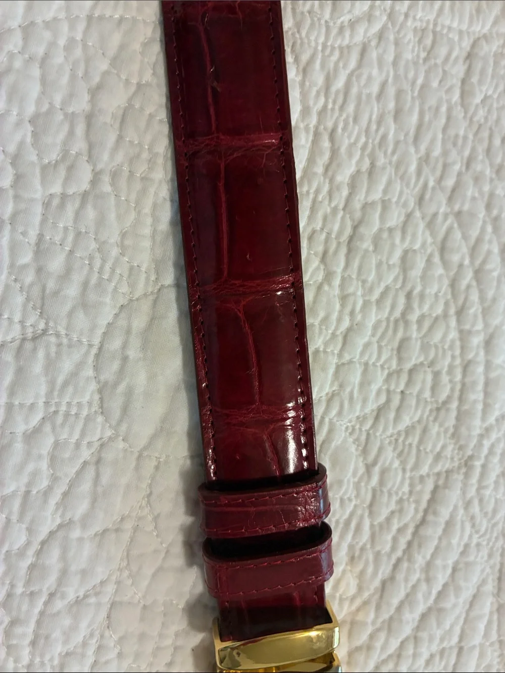Classic crocodile skins sophisticated red